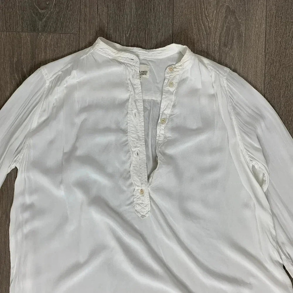 Aritzia Wilfred Free Button Shirt Dress Tunic Blouse Off White lightweight XXS - Picture 7 of 16